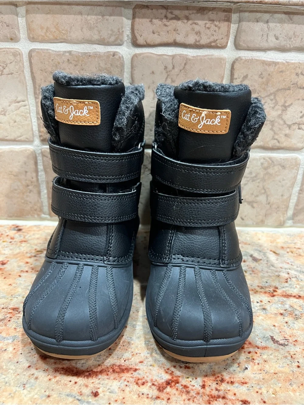 Cat & Jack Black Kids' Insulated Snow Boots